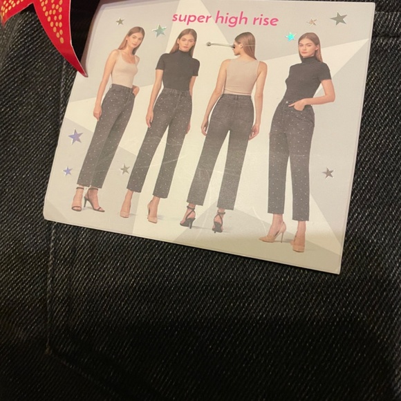 Black Denim Jeans with Rhinestones size 5/27 - Picture 8 of 14